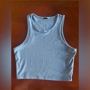 Blue High Neck Tank